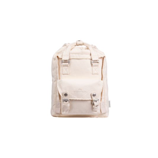 Macaroon Mini Drawstring Organic Cotton Series Beige Backpack