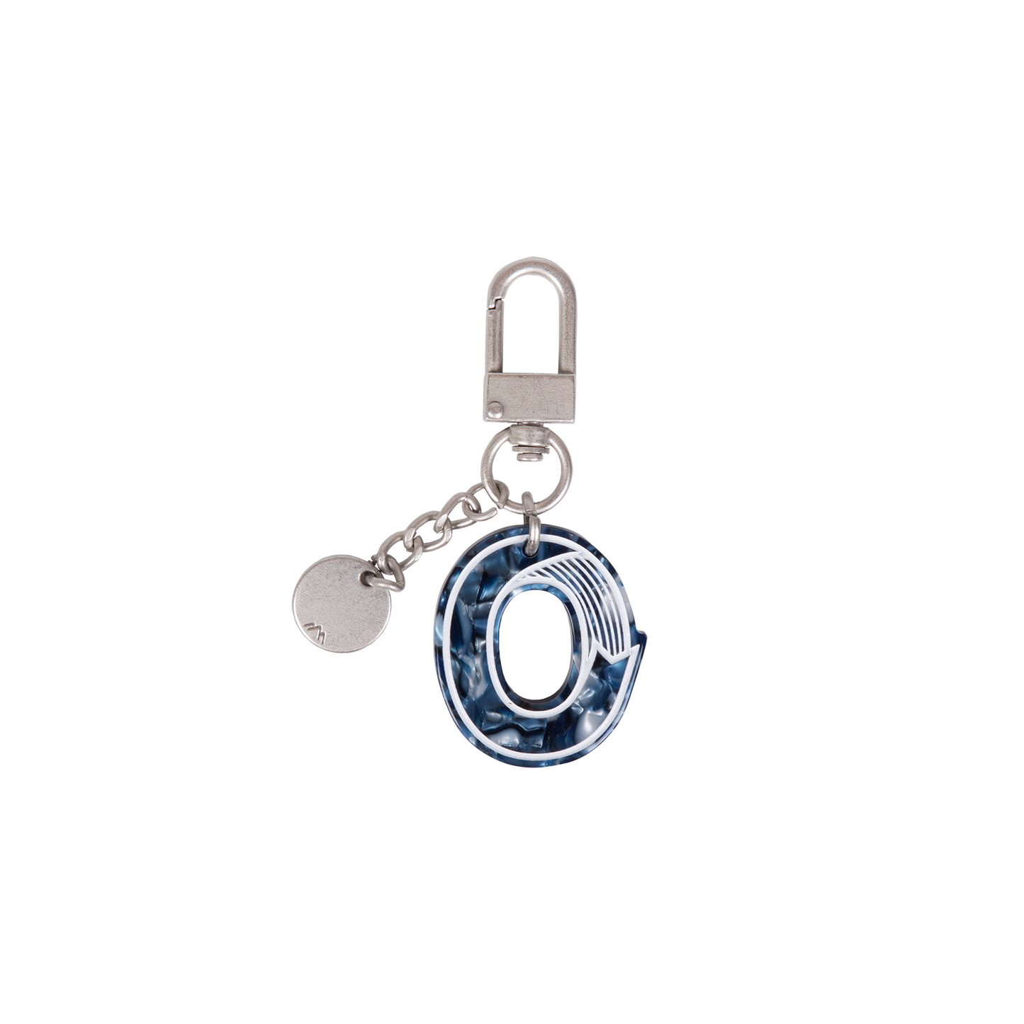 Initial Charm Keychain Letter