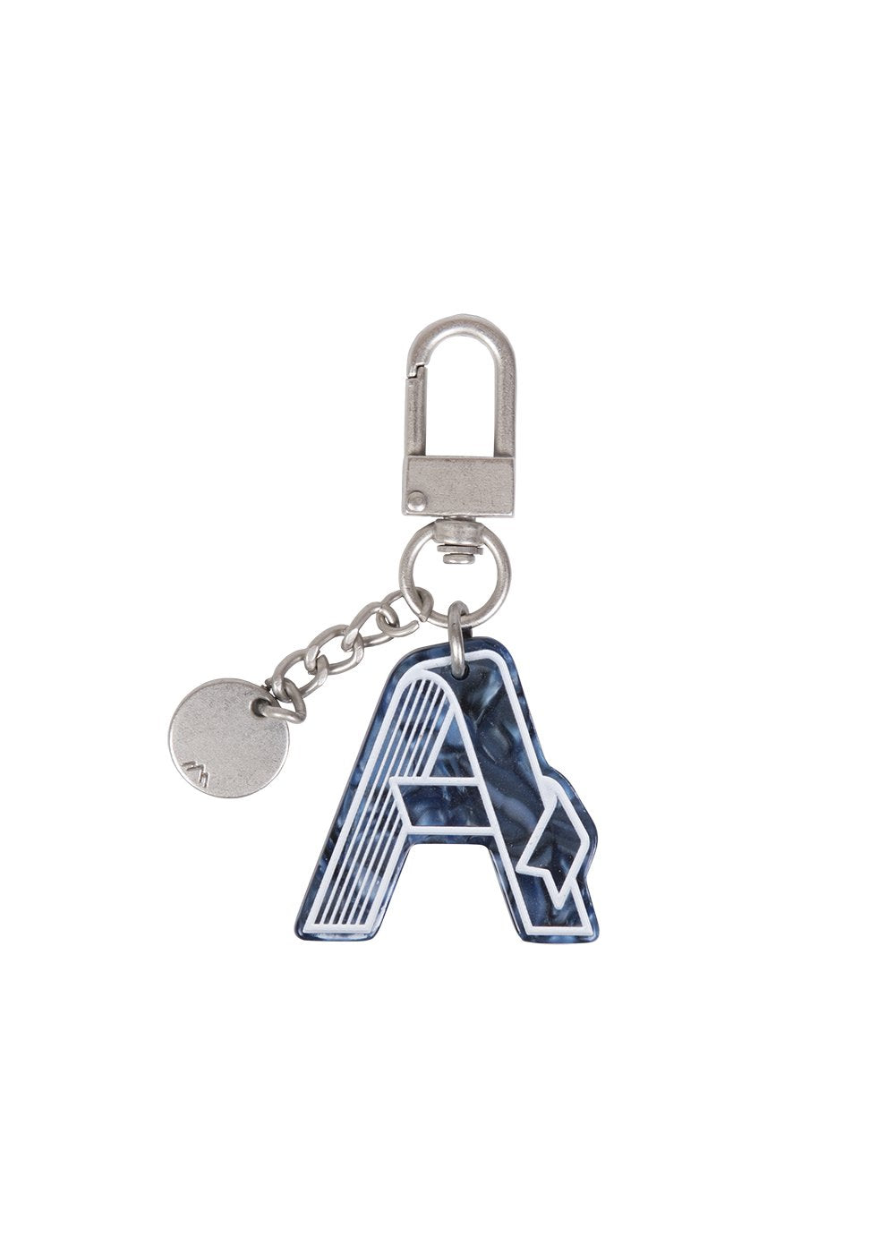 Initial Charm Keychain Letter
