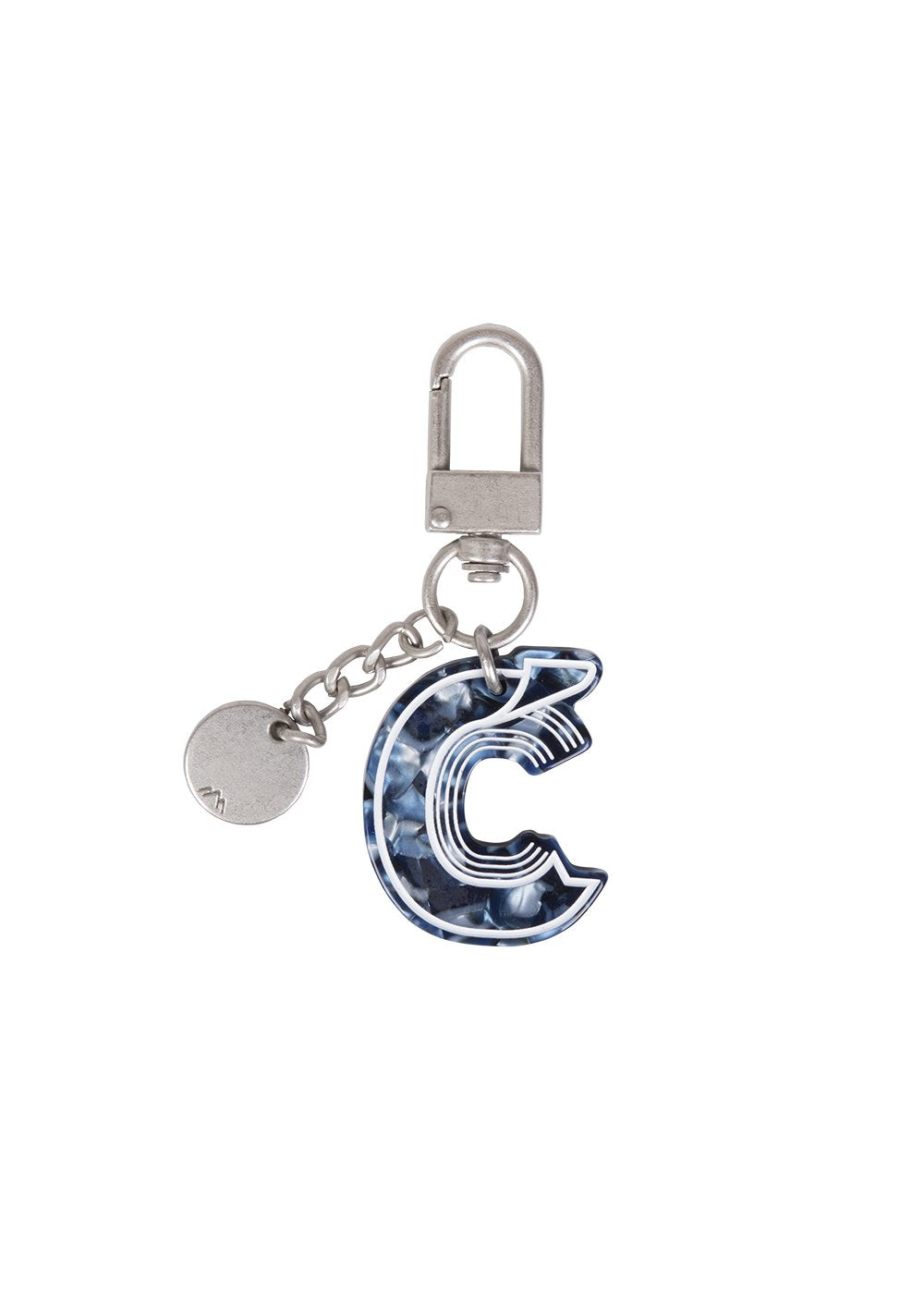 Initial Charm Keychain Letter