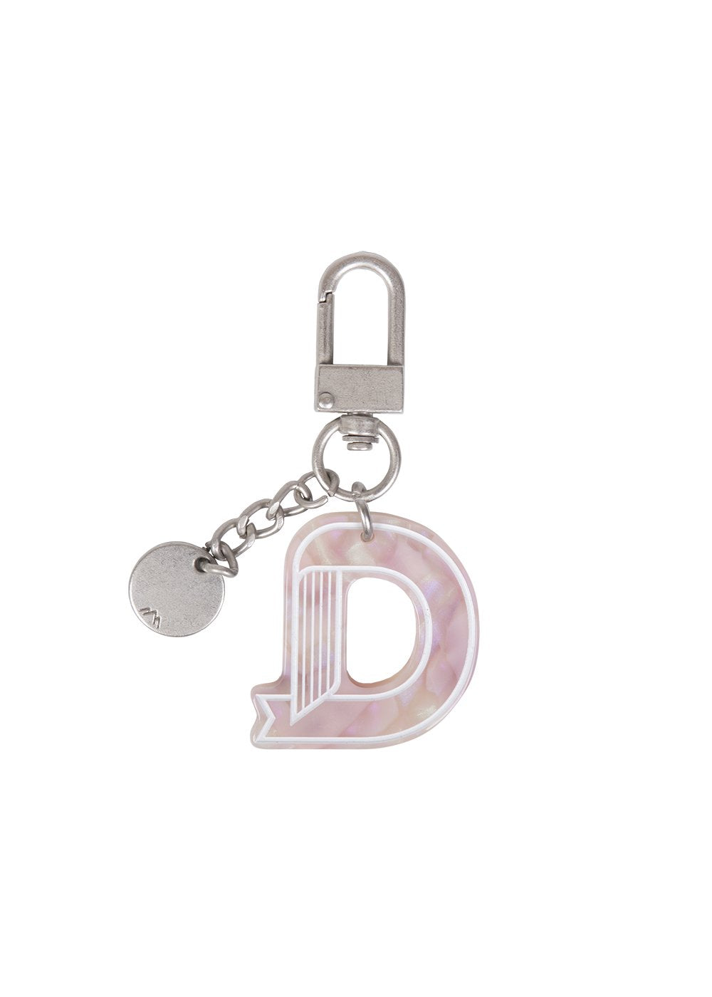 Initial Charm Keychain Letter