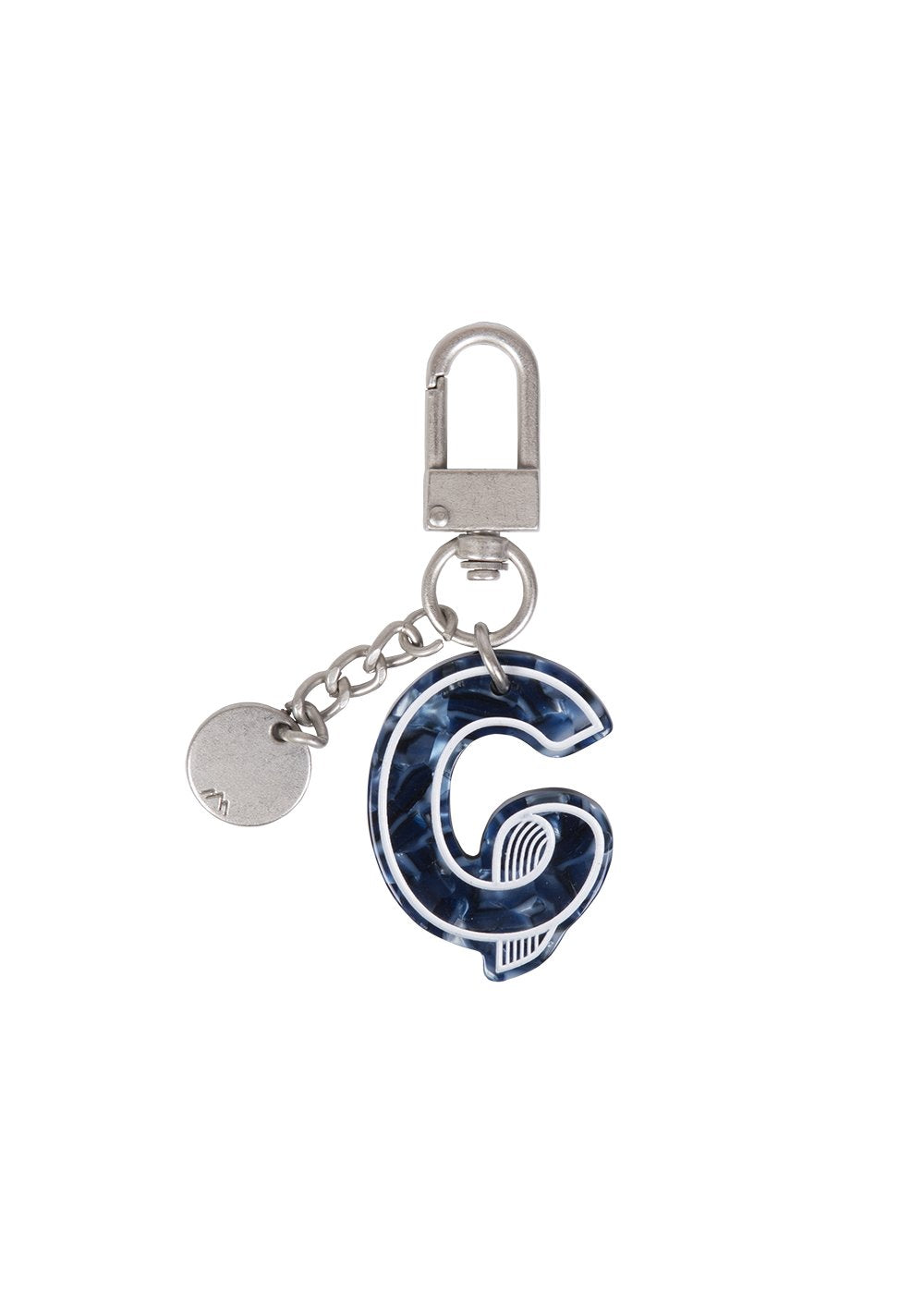 Initial Charm Keychain Letter