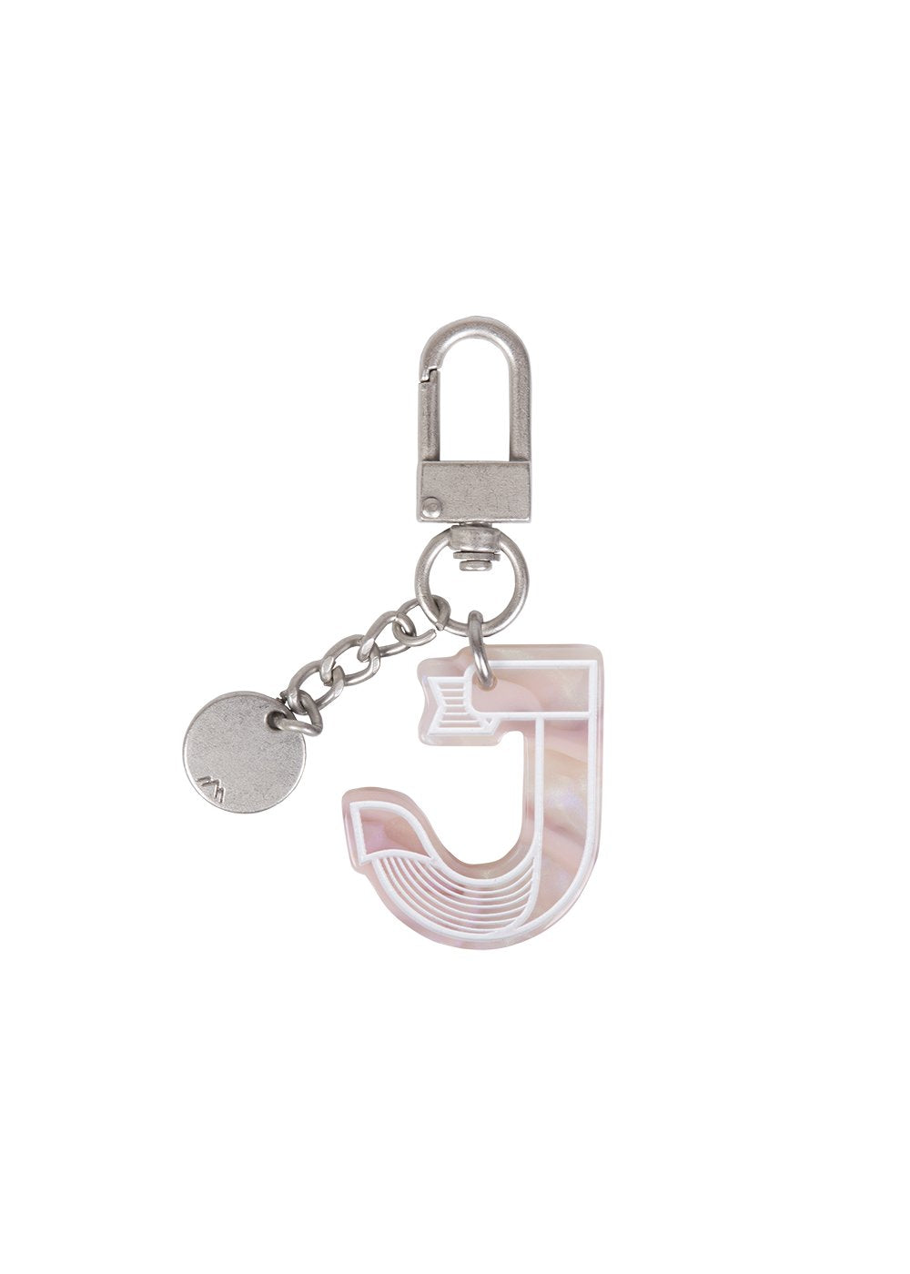 Initial Charm Keychain Letter
