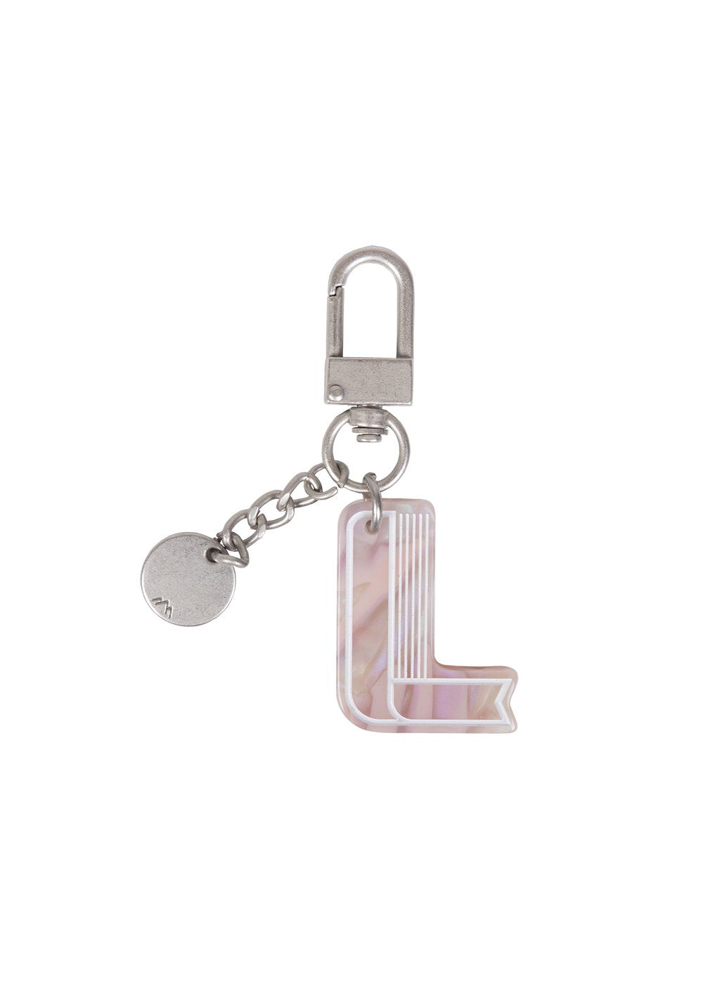 Initial Charm Keychain Letter