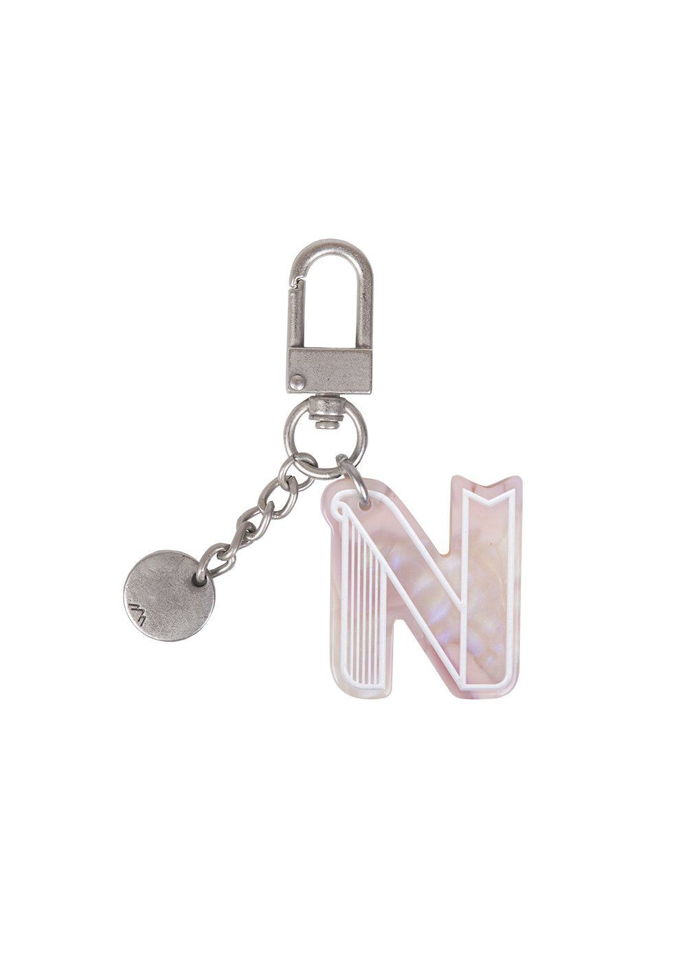 Initial Charm Keychain Letter
