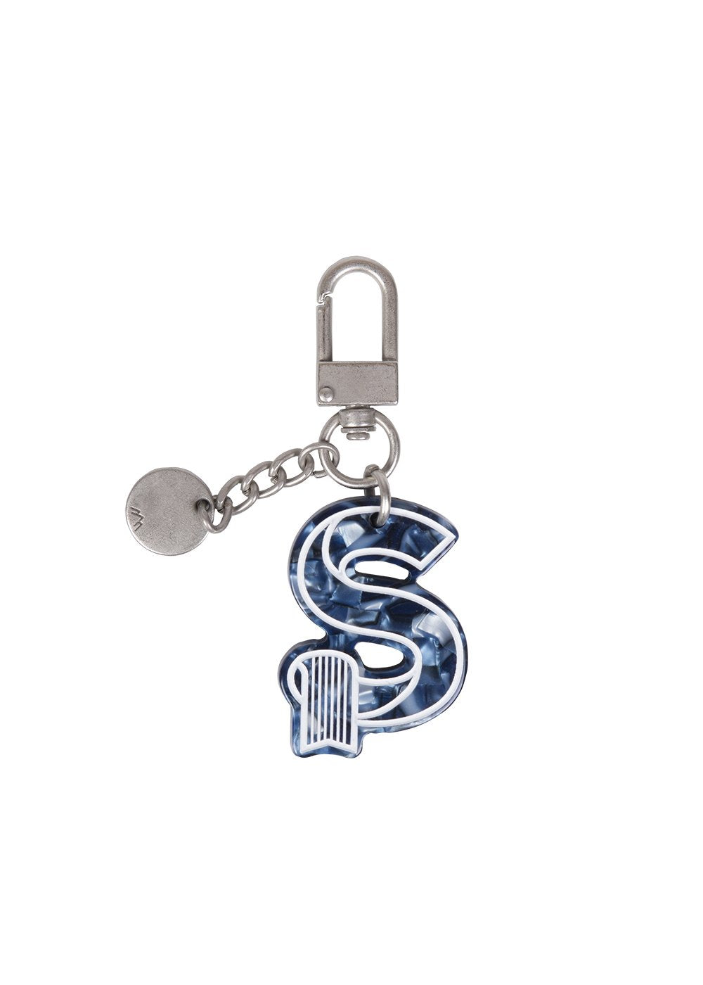 Initial Charm Keychain Letter