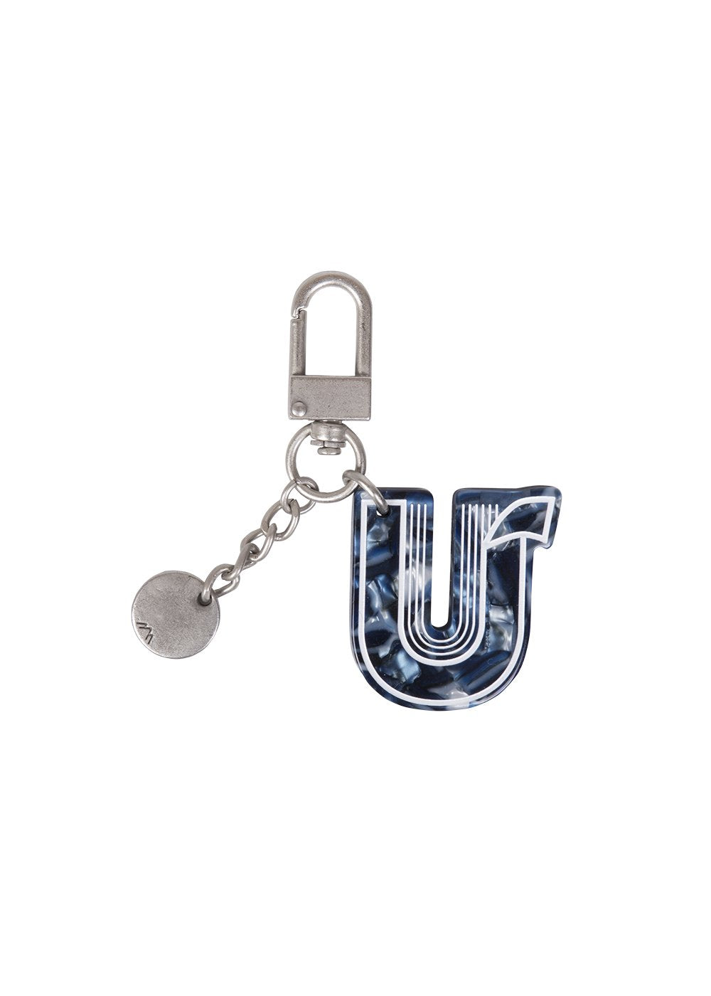 Initial Charm Keychain Letter