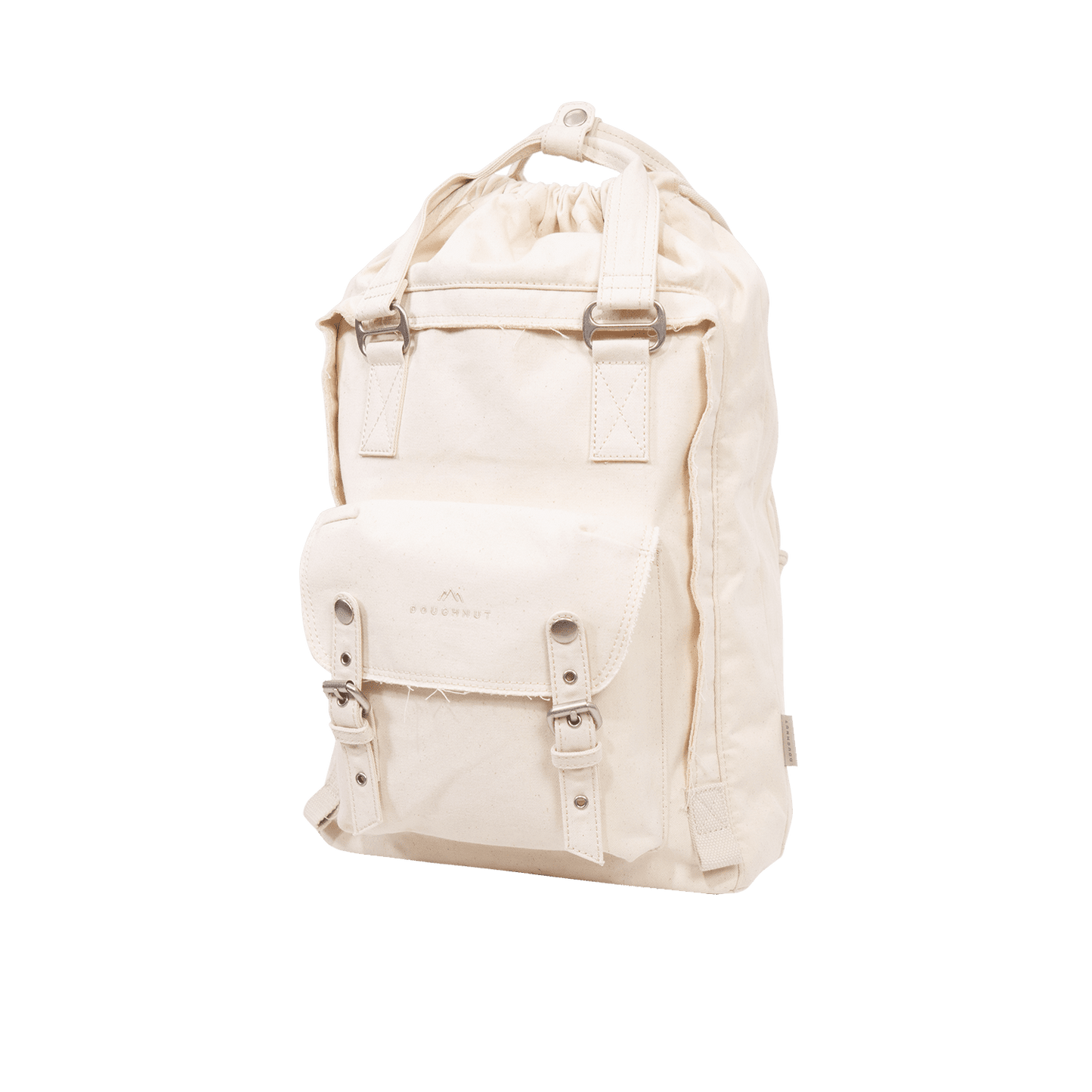 Macaroon Drawstring Organic Cotton Series Beige Backpack