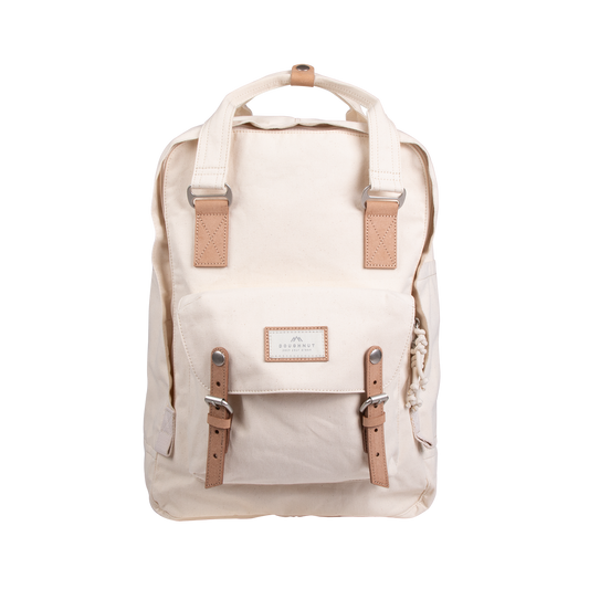 Macaroon Large Organic Cotton Series Beige Backpack