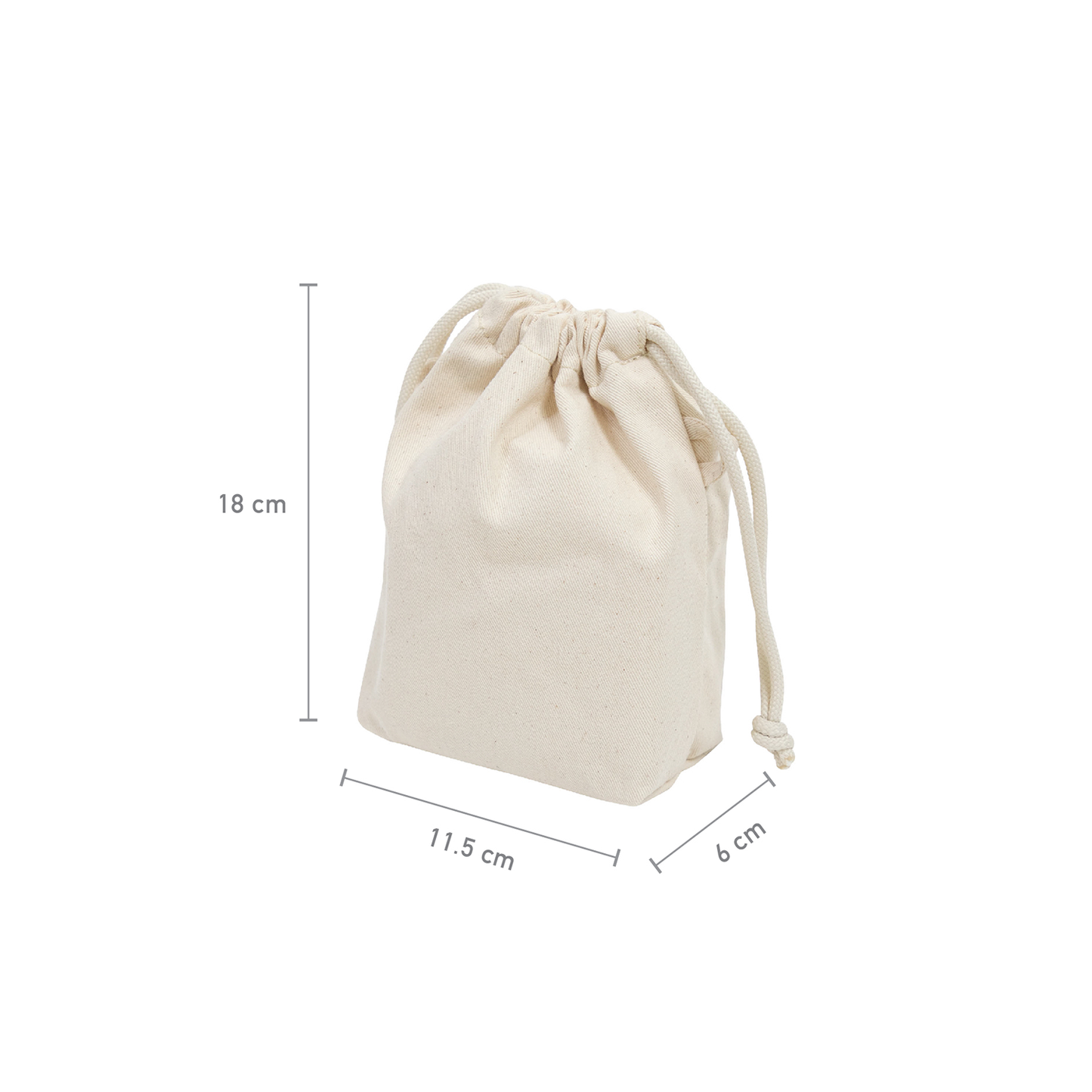 Macaroon Tiny Bucket Organic Cotton Series Beige Crossbody Bag